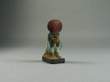  <em>Figure of a Human-headed Ba-bird</em>. Wood, pigment, 1 3/4 × 11/16 × 1 in. (4.5 × 1.7 × 2.6 cm). Brooklyn Museum, Gift of Evangeline Wilbour Blashfield, Theodora Wilbour, and Victor Wilbour honoring the wishes of their mother, Charlotte Beebe Wilbour, as a memorial to their father, Charles Edwin Wilbour, 16.400. Creative Commons-BY (Photo: Brooklyn Museum, CUR.16.400_view01.jpg)