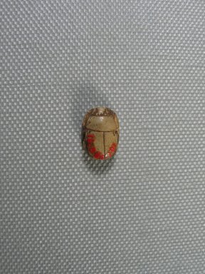  <em>Scarab</em>. Steatite, glaze, 1/4 x 3/8 x 9/16 in. (0.6 x 1 x 1.5 cm). Brooklyn Museum, Gift of Evangeline Wilbour Blashfield, Theodora Wilbour, and Victor Wilbour honoring the wishes of their mother, Charlotte Beebe Wilbour, as a memorial to their father, Charles Edwin Wilbour, 16.580.191. Creative Commons-BY (Photo: , CUR.16.580.191_view01.jpg)