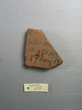 Demotic. <em>Demotic Ostracon</em>. Terracotta, pigment, 1 15/16 x 1/2 x 3 1/16 in. (5 x 1.2 x 7.7 cm). Brooklyn Museum, Gift of Evangeline Wilbour Blashfield, Theodora Wilbour, and Victor Wilbour honoring the wishes of their mother, Charlotte Beebe Wilbour, as a memorial to their father, Charles Edwin Wilbour, 16.580.516. Creative Commons-BY (Photo: Brooklyn Museum, CUR.16.580.516_view1.jpg)
