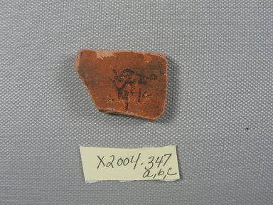 <em>Demotic Ostracon</em>. Terracotta, 11/16 x 3/16 x 13/16 in. (1.8 x 0.5 x 2.1 cm). Brooklyn Museum, Gift of Evangeline Wilbour Blashfield, Theodora Wilbour, and Victor Wilbour honoring the wishes of their mother, Charlotte Beebe Wilbour, as a memorial to their father, Charles Edwin Wilbour, 16.580.559. Creative Commons-BY (Photo: Brooklyn Museum, CUR.16.580.559_view1.jpg)