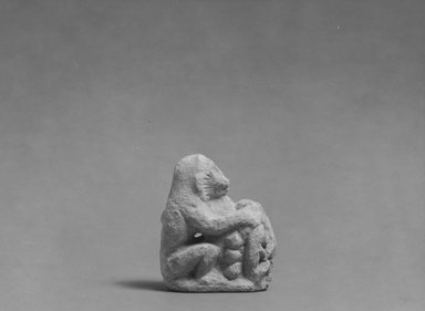  <em>Group of Monkeys</em>, ca. 1352–1336 B.C.E. Chalk-stone, 1 11/16 × 1 7/16 in. (4.3 × 3.7 cm). Brooklyn Museum, Gift of Evangeline Wilbour Blashfield, Theodora Wilbour, and Victor Wilbour honoring the wishes of their mother, Charlotte Beebe Wilbour, as a memorial to their father, Charles Edwin Wilbour, 16.70. Creative Commons-BY (Photo: Brooklyn Museum, CUR.16.70_NegD_print_bw.jpg)