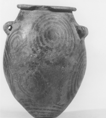  <em>Vase</em>. Clay Brooklyn Museum, Gift of Evangeline Wilbour Blashfield, Theodora Wilbour, and Victor Wilbour honoring the wishes of their mother, Charlotte Beebe Wilbour, as a memorial to their father, Charles Edwin Wilbour, 16.737. Creative Commons-BY (Photo: , CUR.16.737_NegA_print_bw.jpg)