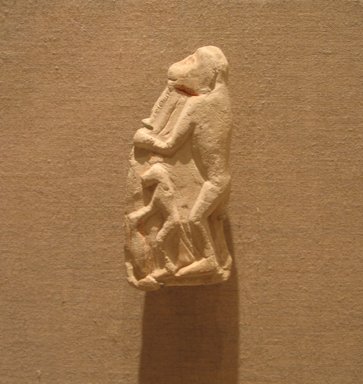  <em>Group of Three Monkeys</em>, ca. 1352-1336 B.C.E. Limestone, pigment, 3 15/16 × 1 5/8 × 1/2 in. (10 × 4.2 × 1.3 cm). Brooklyn Museum, Gift of Evangeline Wilbour Blashfield, Theodora Wilbour, and Victor Wilbour honoring the wishes of their mother, Charlotte Beebe Wilbour, as a memorial to their father, Charles Edwin Wilbour, 16.81. Creative Commons-BY (Photo: Brooklyn Museum, CUR.16.81_wwg7.jpg)