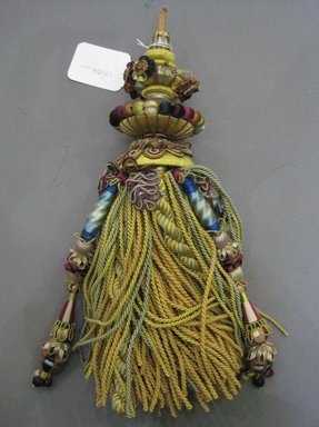  <em>Set of Drapes and Components</em>, early 20th century. Silk, silk embroidery thread, cotton, burlap, wood, a: 24 1/2 x 87 in. (62.2 x 221 cm). Brooklyn Museum, Gift of Frederic B. Pratt, 17004a-bbbb (Photo: Brooklyn Museum, CUR.17004rrr.jpg)