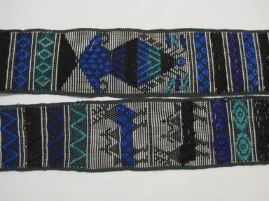  <em>Belt</em>, 20th century. Cotton, floss, 2 3/4 × 84 1/2 in. (7 × 214.6 cm). Brooklyn Museum, Gift in memory of Arthur W. Clement, 1989.168.30. Creative Commons-BY (Photo: , CUR.1989.168.30_view03.jpg)