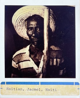 William Coupon (American, born 1952). <em>Haitian, Jacmel, Haitz, 1 of 18 Photographs from the SX70 Project</em>, 1980. Dye diffusion photograph (Polaroid), 4 1/4 x 3 1/2 in. (10.8 x 8.9 cm). Brooklyn Museum, Anonymous gift in memory of Jack Boulton, 1989.30.18. © artist or artist's estate (Photo: Brooklyn Museum, CUR.1989.30.18_view01.jpg)