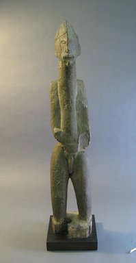 Dogon. <em>Male Figure</em>, late 19th or early 20th century. Wood, 25 1/2 x 4 1/2 x 5 3/4 in. (64.8 x 11.5 x 14.6 cm). Brooklyn Museum, The Adolph and Esther D. Gottlieb Collection, 1989.51.20. Creative Commons-BY (Photo: Brooklyn Museum, CUR.1989.51.20_front.jpg)