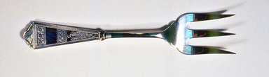 British. <em>Cold Meat Fork</em>, ca. 1880. Silver-plate, Other: 7 3/16 x 1 3/8 x 1/2 in. (18.3 x 3.5 x 1.3 cm). Brooklyn Museum, Purchased with funds given by Joseph V. Garry, 1989.71.20. Creative Commons-BY (Photo: Brooklyn Museum, CUR.1989.71.20.jpg)