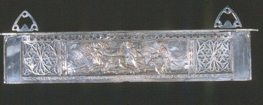 John Matthews. <em>Bas-relief Panel from Soda Fountain</em>, ca. 1865. Silver-plate on copper and brass, Other (Height of panel): 6 1/2 x 31 3/4 in. (16.5 x 80.6 cm). Brooklyn Museum, Gift of Wunsch Foundation, Inc., 1990.155.2. Creative Commons-BY (Photo: Brooklyn Museum, CUR.1990.155.2.jpg)