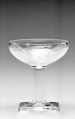 A.H. Heisey & Company (1896–1957). <em>Water Glass</em>, ca. 1930. Glass, 6 3/8 x 2 13/16 x 2 3/4in. (16.2 x 7.1 x 7cm). Brooklyn Museum, Gift of Jacques Caussin, 1990.188.1. Creative Commons-BY (Photo: Brooklyn Museum, CUR.1990.188.1.jpg)