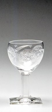 A.H. Heisey & Company (1896–1957). <em>Wine Glass</em>, ca. 1930. Glass, 4 3/8 x 2 9/16 x 2 9/16 in. Brooklyn Museum, Gift of Jacques Caussin, 1990.188.3. Creative Commons-BY (Photo: Brooklyn Museum, CUR.1990.188.3.jpg)