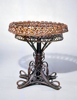  <em>Plant Stand</em>, late 19th century. Wicker, wood, 32 x 30 x 23 1/2 in.  (81.3 x 76.2 x 59.7 cm). Brooklyn Museum, Gift of Mr. and Mrs. Bruce M. Newman, 1990.230.12. Creative Commons-BY (Photo: Brooklyn Museum, CUR.1990.230.12.jpg)