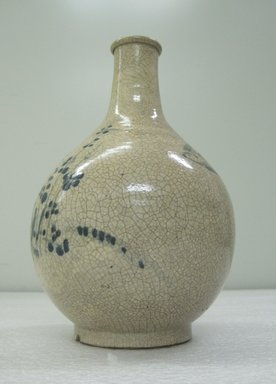  <em>Sake Bottle</em>, 19th century. Glazed stoneware; possibly Seto ware, height 9 3/4 in. Brooklyn Museum, Gift of the Estate of Charles A. Brandon, 1991.74.27. Creative Commons-BY (Photo: Brooklyn Museum, CUR.1991.74.27_overall.jpg)