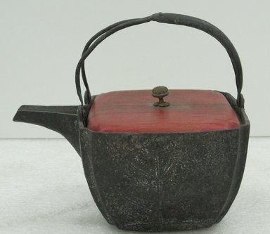  <em>Vessel with Lid</em>, 19th century. Cast-iron, wood, 6 x 6 5/8 x 4 1/2 in. Brooklyn Museum, Gift of the Estate of Charles A. Brandon, 1991.74.44a-b. Creative Commons-BY (Photo: Brooklyn Museum, CUR.1991.74.44a-b.jpg)