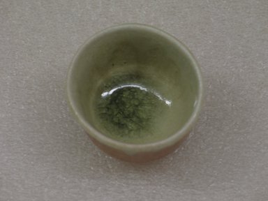 Sugimoto Sadamitsu (Japanese, born 1935). <em>Iga ware Sake Cup</em>, 1991. Glazed stoneware, Other: 1 3/4 x 2 3/8 in. (4.4 x 6 cm). Brooklyn Museum, Gift of Gallery Zero, 1991.83. Creative Commons-BY (Photo: Brooklyn Museum, CUR.1991.83_top.jpg)