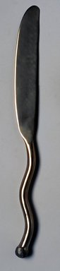 Izabel Lam. <em>Knife from a 5 Piece Place Setting, Sphere Pattern</em>, ca. 1990. Bronze, 1/2 x 7/8 x 9 3/4 in. (1.3 x 2.2 x 24.8 cm). Brooklyn Museum, Gift of Izabel Lam International, 1991.93.1. Creative Commons-BY (Photo: Brooklyn Museum, CUR.1991.93.1.jpg)