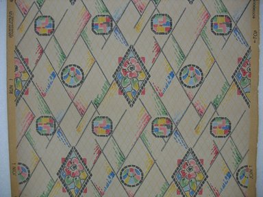 U.W.P.C. of N.A.. <em>Wallpaper</em>, first half of 20th century. Printed paper, A: 19 3/8 x 24 in. (49.2 x 61 cm). Brooklyn Museum, Gift of Edwin Ward Bitter, Robert Bitter, Mark Bitter, and Therese Bitter Cook, 1992.153.30a-b (Photo: Brooklyn Museum, CUR.1992.153.30.jpg)