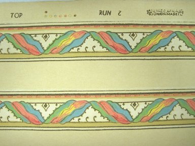 S. A. Maxwell Company. <em>Wallpaper Border Paper</em>, first half of 20th century. Printed paper, Width: 19 1/2 inches. Brooklyn Museum, Gift of Edwin Ward Bitter, Robert Bitter, Mark Bitter, and Therese Bitter Cook, 1992.153.61a-b (Photo: Brooklyn Museum, CUR.1992.153.61_mark.jpg)