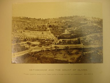 Frank Mason Good (English, 1839-1911). <em>Gethsamane and the Mount of Olives</em>, 1867-1868. Albumen silver print, 4 1/4 x 6 in. (10.8 x 15.2 cm). Brooklyn Museum, Gift of Richard Abrams, 1992.274.28 (Photo: Brooklyn Museum, CUR.1992.274.28.jpg)