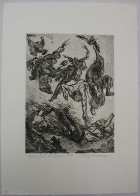 Philip Reisman (American, 1904–1992). <em>Destruction of Sodom</em>, 1927–1934. Etching on paper, sheet: 13 1/8 x 9 1/4 in. (33.3 x 23.5 cm). Brooklyn Museum, Gift of Louise Reisman, 1993.39.18. © artist or artist's estate (Photo: Brooklyn Museum, CUR.1993.39.18.jpg)