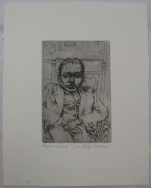 Philip Reisman (American, 1904-1992). <em>My Friend Smith</em>, 1927-1934. Etching on paper, sheet: 10 5/8 x 8 9/16 in. (27 x 21.8 cm). Brooklyn Museum, Gift of Louise Reisman, 1993.39.39. © artist or artist's estate (Photo: Brooklyn Museum, CUR.1993.39.39.jpg)