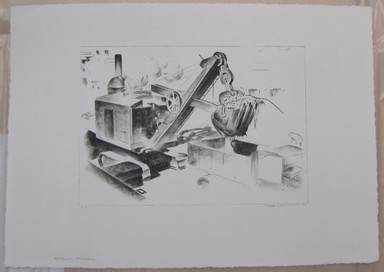 Louis Lozowick (American, born Russia, 1892–1973). <em>Steam Shovel</em>, 1930. Lithograph, Sheet: 14 1/4 x 20 in. (36.2 x 50.8 cm). Brooklyn Museum, Gift of Lee Lozowick, 1994.216.3. © artist or artist's estate (Photo: Brooklyn Museum, CUR.1994.216.3.jpg)