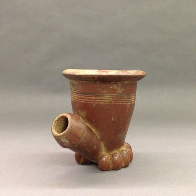 Gurunsi. <em>Pipe Bowl</em>, 19th century or earlier. Terracotta, 5 3/4 x 6 3/4 x 5 1/8 in. (14.6 x 17.1 x 13 cm). Brooklyn Museum, Gift of Drs. Israel and Michaela Samuelly, 1995.176.6. Creative Commons-BY (Photo: Brooklyn Museum, CUR.1995.176.6.jpg)