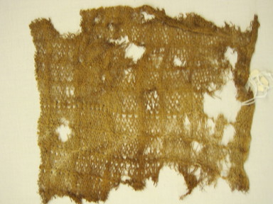 Chancay. <em>Headdress, Fragment</em>, 1400–1532. Cotton, 8 × 9 in. (20.3 × 22.9 cm). Brooklyn Museum, Gift of Kay Hodnett Nunez, 1995.47.35. Creative Commons-BY (Photo: , CUR.1995.47.35.jpg)