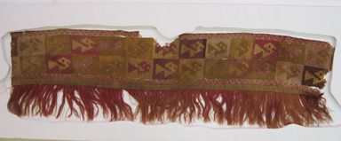 Chancay. <em>Textile Fragment, Undetermined</em>, 1400-1532. Cotton, camelid fiber, 10 1/2 × 37 in. (26.7 × 94 cm). Brooklyn Museum, Gift of Kay Hodnett Nunez, 1995.47.53. Creative Commons-BY (Photo: , CUR.1995.47.53.jpg)