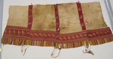 Chancay. <em>Textile Fragment, Undetermined</em>, 1400-1700. Cotton, camelid fiber, 15 1/2 × 35 in. (39.4 × 88.9 cm). Brooklyn Museum, Gift of Kay Hodnett Nunez, 1995.47.55. Creative Commons-BY (Photo: , CUR.1995.47.55.jpg)