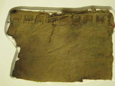 Coastal Wari. <em>Textile Fragment, Undetermined</em>, 600-1000. Cotton, camelid fiber, 8 1/2 × 12 1/2 in. (21.6 × 31.8 cm). Brooklyn Museum, Gift of Kay Hodnett Nunez, 1995.47.74. Creative Commons-BY (Photo: , CUR.1995.47.74.jpg)