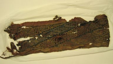 Ica. <em>Textile, Fragment</em>. Cotton, camelid fiber, 5 1/2 × 18 1/2 in. (14 × 47 cm). Brooklyn Museum, Gift of Kay Hodnett Nunez, 1995.47.97. Creative Commons-BY (Photo: , CUR.1995.47.97.jpg)