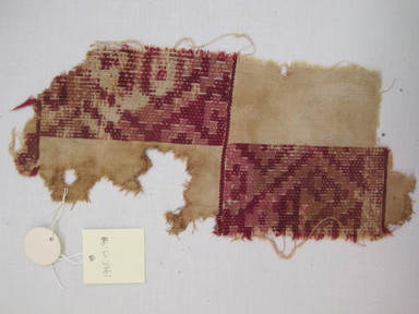 Ica (?). <em>Textile Fragment, Undetermined</em>. Cotton, camelid fiber, 5 × 11 1/2 in. (12.7 × 29.2 cm). Brooklyn Museum, Gift of Kay Hodnett Nunez, 1995.47.98. Creative Commons-BY (Photo: , CUR.1995.47.98.jpg)