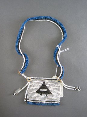 Xhosa (Thembu subgroup). <em>Neck Ornament (Iphoco)</em>, 1930s–1940s. Glass seed beads, fiber, 3 1/4 x 3 in. (8.3 x 7.6 cm). Brooklyn Museum, Gift of Eugene and Harriet Becker, 1996.196.9. Creative Commons-BY (Photo: Brooklyn Museum, CUR.1996.196.9_overall.jpg)