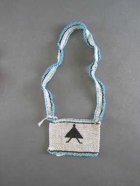 Xhosa (Thembu subgroup). <em>Neck Ornament (Iphoco)</em>, 20th century. Glass seed beads, fiber, 3 1/4 x 2 1/2 in. (8.2 x 6.4 cm). Brooklyn Museum, Gift of Mr. and Mrs. Lee Lorenz, 1996.202.19. Creative Commons-BY (Photo: Brooklyn Museum, CUR.1996.202.19.jpg)