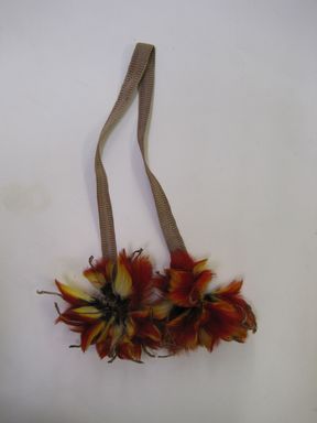 Aguaruna-Shuar. <em>Hair Ornament</em>, 20th century. Toucan feathers, cotton, 6 1/4 × 29 in. (15.9 × 73.7 cm). Brooklyn Museum, Gift of Nobuko Kajitani, 1997.57.4. Creative Commons-BY (Photo: , CUR.1997.57.4.jpg)