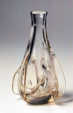 Dominick Labino (American, 1910-1987). <em>Vase</em>, 1971. Glass, 6 5/8 x 4 5/8 x 4 5/8 in. (16.8 x 11.7 x 11.7 cm). Brooklyn Museum, Gift of Emma and Jay Lewis, 1998.147.5. Creative Commons-BY (Photo: Brooklyn Museum, CUR.1998.147.5.jpg)