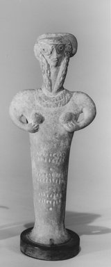  <em>Statuette of Woman</em>, late 3rd millennium-early 2nd millennium B.C.E. Terracotta, Without base: 8 11/16 x 3 1/2 x 1 3/4 in. (22 x 8.9 x 4.4 cm). Brooklyn Museum, Gift of Mr. and Mrs. Cedric H. Marks, 1998.51.2. Creative Commons-BY (Photo: Brooklyn Museum, CUR.1998.51.2_NegID_1998.51.2_GRPA_print_cropped_bw.jpg)
