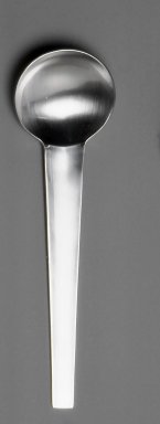 Gerald Gulotta (American, born 1921). <em>Table Spoon, Chromatics Line</em>, Designed 1970; Made 1971-1973. Stainless Steel, 7 1/8 x 2 in.  (18.1 x 5.1 cm). Brooklyn Museum, Gift of the artist, 1998.94.30. Creative Commons-BY (Photo: Brooklyn Museum, CUR.1998.94.30.jpg)