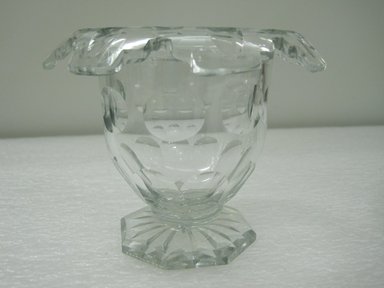  <em>Compote and Underplate</em>, ca. 1825. Glass, a- 4 1/4 x 5 1/2 x 5 1/2 in.  (10.8 x 14.0 x 14.0 cm). Brooklyn Museum, Gift of Jason and Susanna Berger, 1999.103.30a-b. Creative Commons-BY (Photo: Brooklyn Museum, CUR.1999.103.30a.jpg)