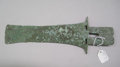Dian. <em>Dagger-Axe with Figural Decoration</em>, 5th century B.C.E.-early 1st century C.E. Bronze, 10 1/2 x 3 5/8 in.  (26.7 x 9.2 cm). Brooklyn Museum, Anonymous gift, 1999.134.7 (Photo: , CUR.1999.134.7.jpg)