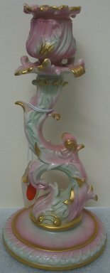 Worcester Royal Porcelain Co. (founded 1751). <em>Candlestick</em>, 1895. Porcelain, 8 3/4 x 4 1/4 x 4 1/4 in. (22.2 x 10.8 x 10.8 cm). Brooklyn Museum, Gift of the Estate of Harold S. Keller, 1999.152.226. Creative Commons-BY (Photo: Brooklyn Museum, CUR.1999.152.226.jpg)