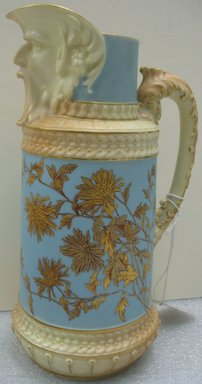 Worcester Royal Porcelain Co. (founded 1751). <em>Mask Spout Jug</em>, 1892. Porcelain, 10 x 6 x 4 7/8 in. (25.4 x 15.3 x 12.4 cm). Brooklyn Museum, Gift of the Estate of Harold S. Keller, 1999.152.251. Creative Commons-BY (Photo: Brooklyn Museum, CUR.1999.152.251_view1.jpg)