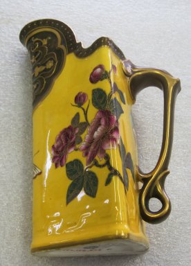 Worcester Royal Porcelain Co. (founded 1751). <em>Ewer</em>, 1881. Porcelain, 7 1/2 x 5 1/8 x 3 1/2 in. (19.1 x 13 x 8.9 cm). Brooklyn Museum, Gift of the Estate of Harold S. Keller, 1999.152.277. Creative Commons-BY (Photo: Brooklyn Museum, CUR.1999.152.277_view1.jpg)