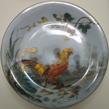  <em>Plate</em>, late 19th century. Porcelain, 3/4 x 9 1/8 x 9 1/8 in. (1.9 x 23.2 x 23.2 cm). Brooklyn Museum, Gift of the Estate of Harold S. Keller, 1999.152.295. Creative Commons-BY (Photo: Brooklyn Museum, CUR.1999.152.295.jpg)
