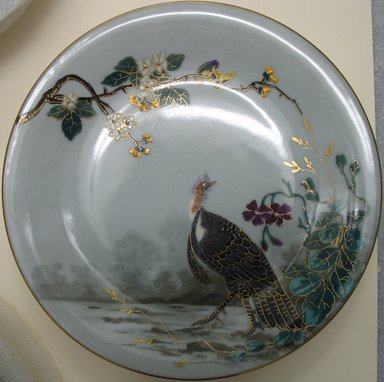  <em>Plate</em>, late 19th century. Porcelain, 7/8 x 9 1/8 x 9 1/8 in. (2.2 x 23.2 x 23.2 cm). Brooklyn Museum, Gift of the Estate of Harold S. Keller, 1999.152.296. Creative Commons-BY (Photo: Brooklyn Museum, CUR.1999.152.296.jpg)