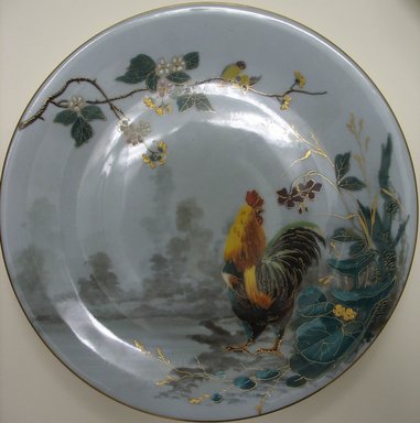  <em>Plate</em>, late 19th century. Porcelain, 7/8 x 9 1/8 x 9 1/8 in. (2.2 x 23.2 x 23.2 cm). Brooklyn Museum, Gift of the Estate of Harold S. Keller, 1999.152.297. Creative Commons-BY (Photo: Brooklyn Museum, CUR.1999.152.297.jpg)