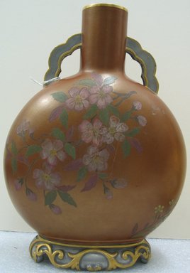 Worcester Royal Porcelain Co. (founded 1751). <em>Vase, Shape 6/202</em>, 1883. Porcelain, 11 1/2 x 8 1/2 x 4 1/2 in. (29.2 x 21.6 x 11.4 cm). Brooklyn Museum, Gift of the Estate of Harold S. Keller, 1999.152.304. Creative Commons-BY (Photo: Brooklyn Museum, CUR.1999.152.304_view1.jpg)