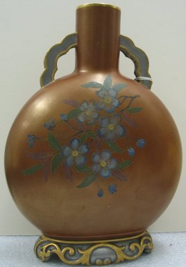 Worcester Royal Porcelain Co. (founded 1751). <em>Vase, Shape 6/202</em>, 1883. Porcelain, 11 1/2 x 8 1/2 x 4 1/2 in. (29.2 x 21.6 x 11.4 cm). Brooklyn Museum, Gift of the Estate of Harold S. Keller, 1999.152.304. Creative Commons-BY (Photo: Brooklyn Museum, CUR.1999.152.304_view2.jpg)