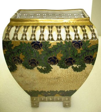 Royal Vienna Factory. <em>Vase</em>, early 20th century. Glazed earthenware, 15 x 11 1/2 x 6 5/16 in. (38.1 x 29.2 x 16.1 cm). Brooklyn Museum, Gift of the Estate of Harold S. Keller, 1999.152.307. Creative Commons-BY (Photo: Brooklyn Museum, CUR.1999.152.307_view1.jpg)